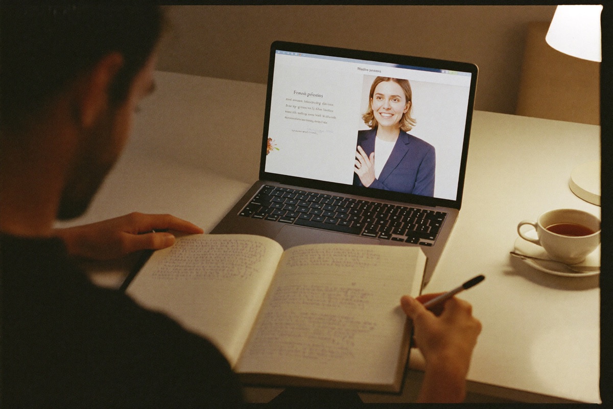 Live online French class at Toronto French Academy with students from Brampton
