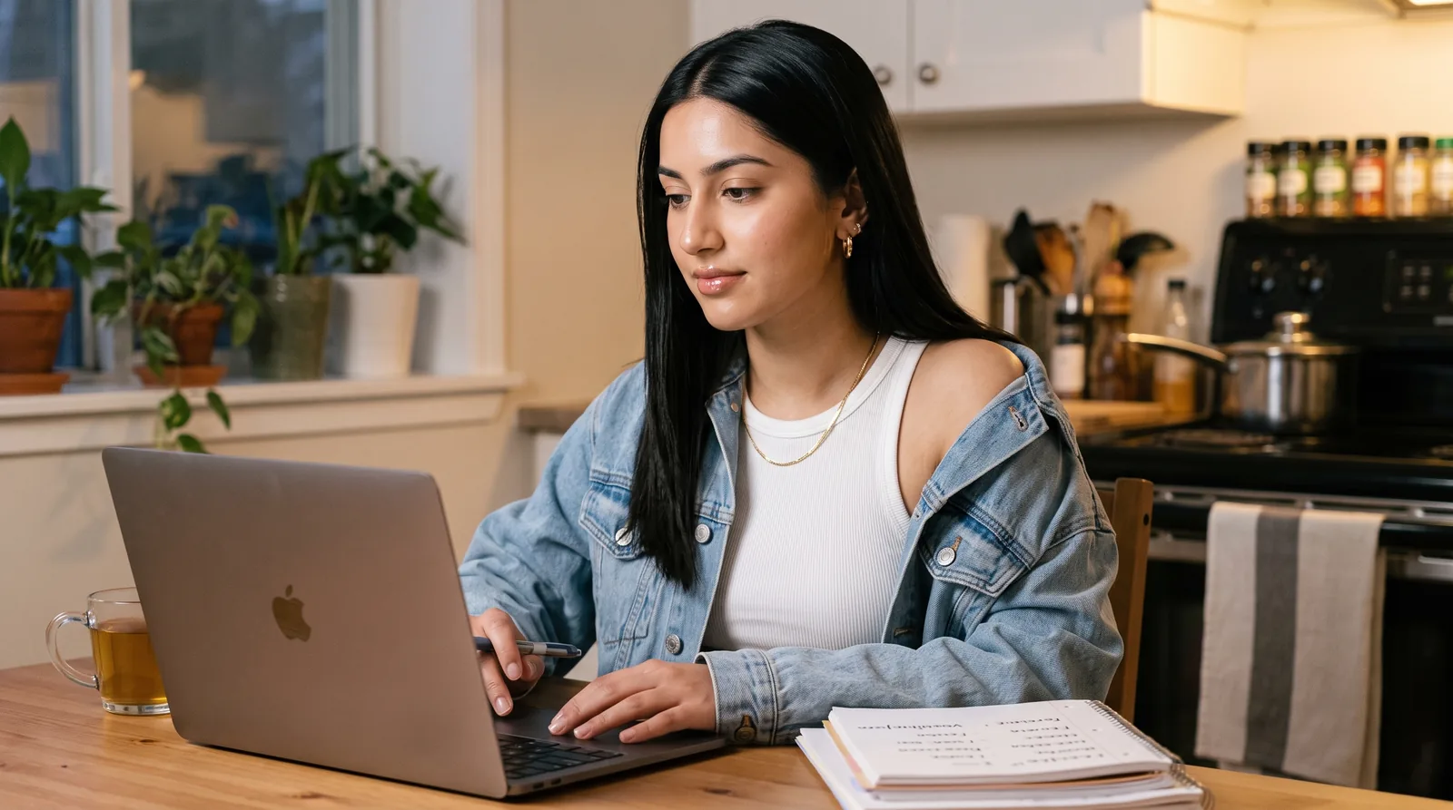 Private French classes in Brampton - student in a live one-on-one online lesson at home