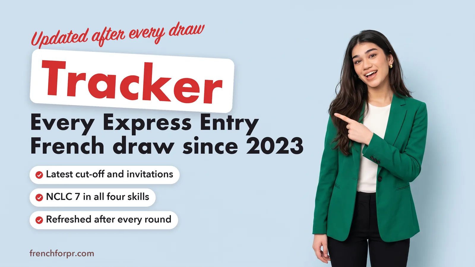 French draw tracker: every Express Entry French-language category round, cut-offs and invitations