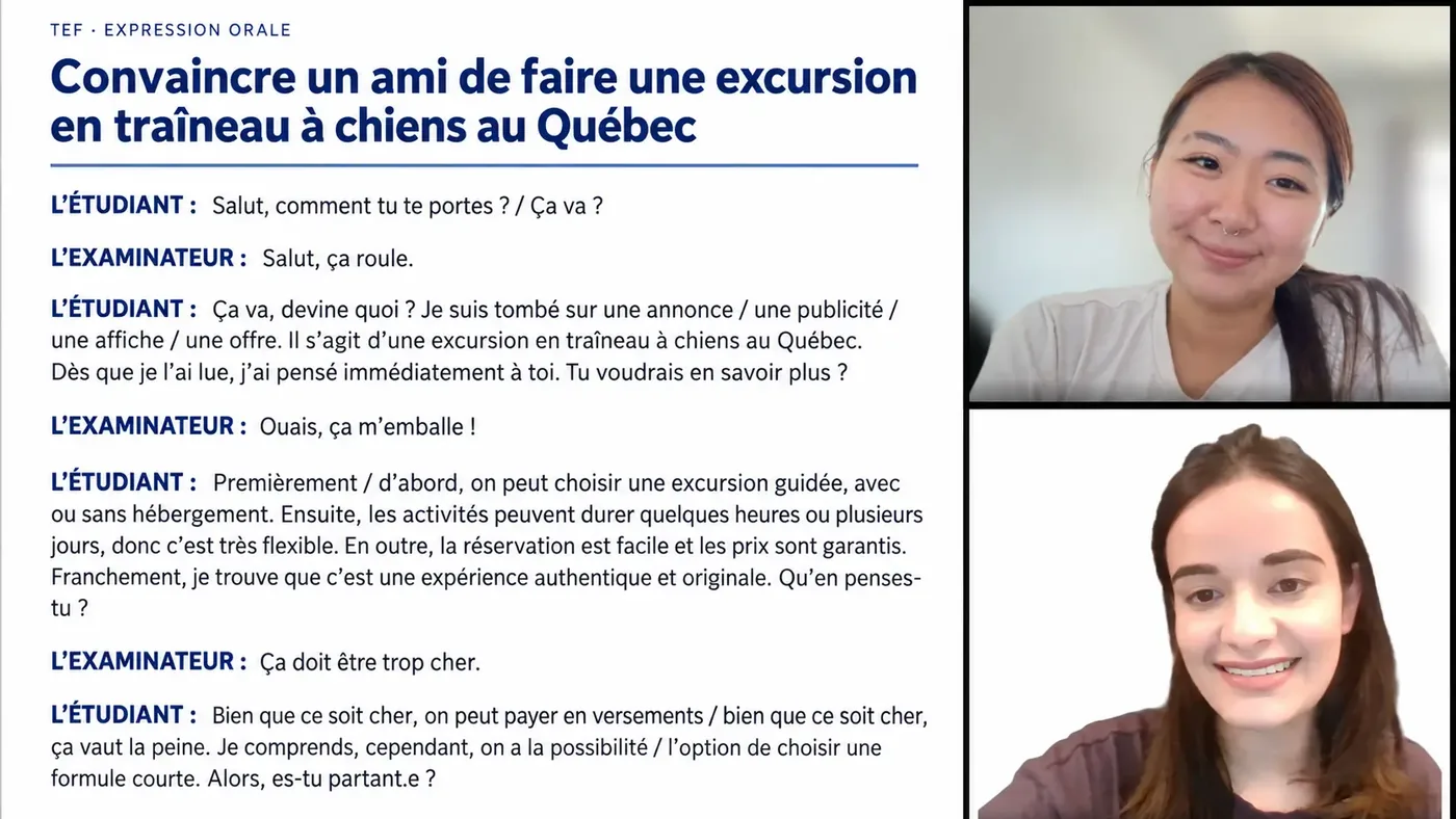 Online French tutor: Radhika from Toronto French Academy teaching a student in a private 1-on-1 French class